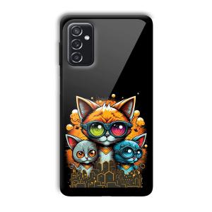 Cats Customized Printed Glass Back Cover for Samsung Galaxy M52