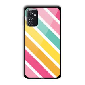 Solid Stripes Customized Printed Glass Back Cover for Samsung Galaxy M52