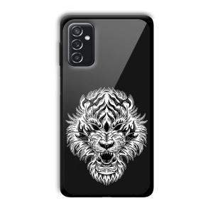 Angry Lion Customized Printed Glass Back Cover for Samsung Galaxy M52