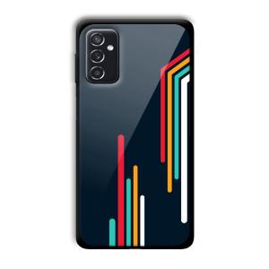 Colorful Stripes Customized Printed Glass Back Cover for Samsung Galaxy M52
