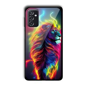 Neon Lion Customized Printed Glass Back Cover for Samsung Galaxy M52
