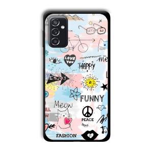 Illustrations Customized Printed Glass Back Cover for Samsung Galaxy M52