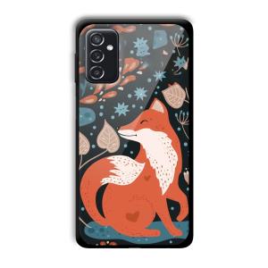 Cute Fox Customized Printed Glass Back Cover for Samsung Galaxy M52
