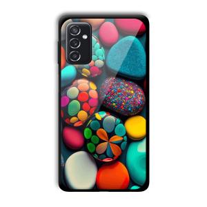 Colored Pebbles Customized Printed Glass Back Cover for Samsung Galaxy M52