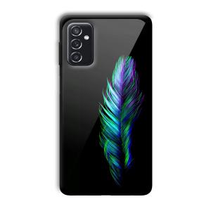 Neon Feather Customized Printed Glass Back Cover for Samsung Galaxy M52