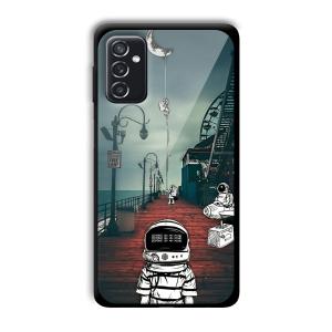 Little Astronaut Customized Printed Glass Back Cover for Samsung Galaxy M52