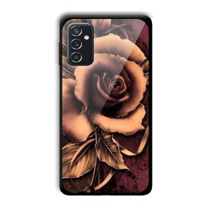 Brown Rose Customized Printed Glass Back Cover for Samsung Galaxy M52