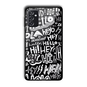 Hello Customized Printed Glass Back Cover for Samsung Galaxy M52