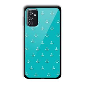 Teal Anchor Customized Printed Glass Back Cover for Samsung Galaxy M52