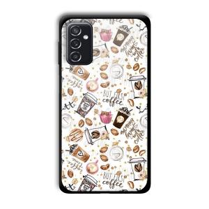 But Coffee First Customized Printed Glass Back Cover for Samsung Galaxy M52