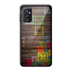 Wooden Pattern Customized Printed Glass Back Cover for Samsung Galaxy M52