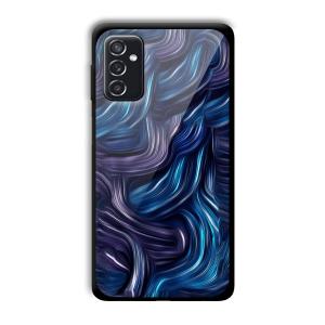 Blue Waves Customized Printed Glass Back Cover for Samsung Galaxy M52
