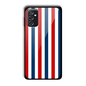 Red and Blue Customized Printed Glass Back Cover for Samsung Galaxy M52