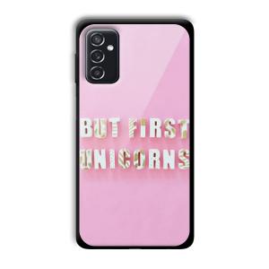Unicorns Customized Printed Glass Back Cover for Samsung Galaxy M52