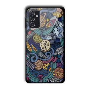 Space Graffiti Customized Printed Glass Back Cover for Samsung Galaxy M52