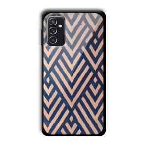 Gold and Blue Customized Printed Glass Back Cover for Samsung Galaxy M52
