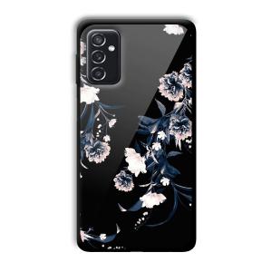 Dark Flowers Customized Printed Glass Back Cover for Samsung Galaxy M52