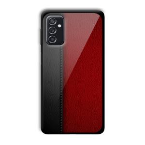 Leather Texture Customized Printed Glass Back Cover for Samsung Galaxy M52