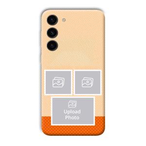 Orange Background Customized Printed Back Cover for Samsung Galaxy S23