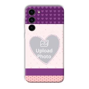 Purple Hearts Customized Printed Back Cover for Samsung Galaxy S23