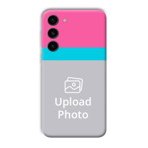 Pink & Sky Blue Customized Printed Back Cover for Samsung Galaxy S23