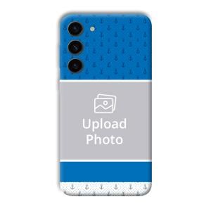 Blue White Design Customized Printed Back Cover for Samsung Galaxy S23