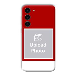 Red & White Customized Printed Back Cover for Samsung Galaxy S23