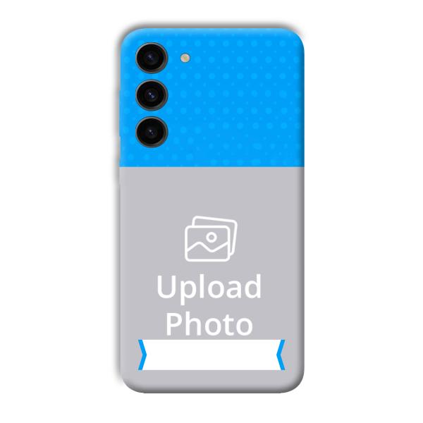 Sky Blue & White Customized Printed Back Cover for Samsung Galaxy S23