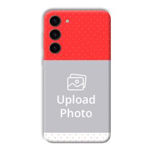Red White Customized Printed Back Cover for Samsung Galaxy S23