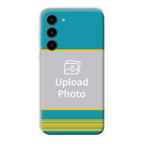 Yellow Blue Design Customized Printed Back Cover for Samsung Galaxy S23