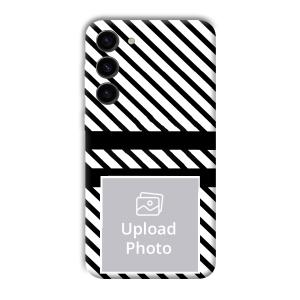 White Black Customized Printed Back Cover for Samsung Galaxy S23