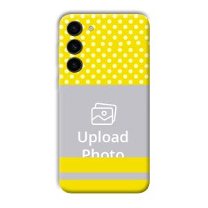 White & Yellow Customized Printed Back Cover for Samsung Galaxy S23
