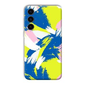 Blue White Pattern Phone Customized Printed Back Cover for Samsung Galaxy S23