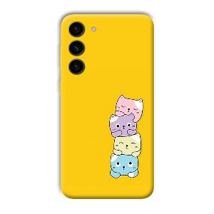 Colorful Kittens Phone Customized Printed Back Cover for Samsung Galaxy S23