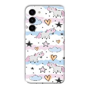 Unicorn Pattern Phone Customized Printed Back Cover for Samsung Galaxy S23