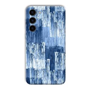 Blue White Lines Phone Customized Printed Back Cover for Samsung Galaxy S23