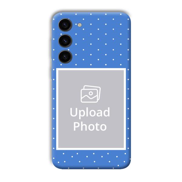Sky Blue White Customized Printed Back Cover for Samsung S23+