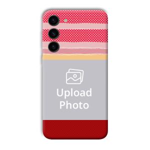 Red Pink Design Customized Printed Back Cover for Samsung S23+