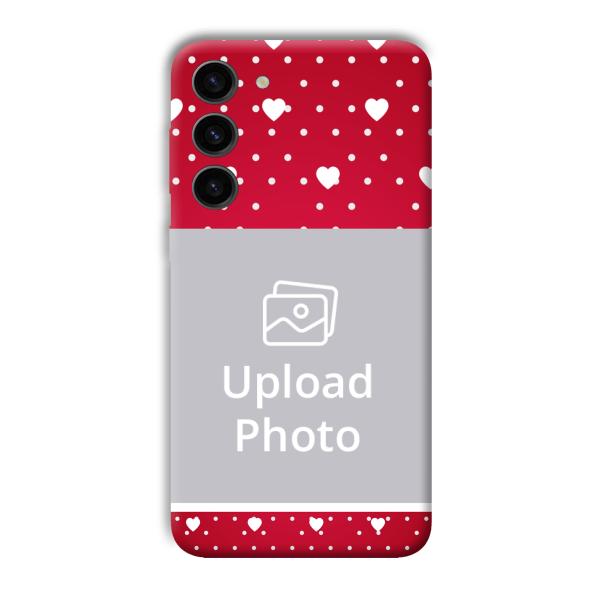 White Hearts Customized Printed Back Cover for Samsung S23+