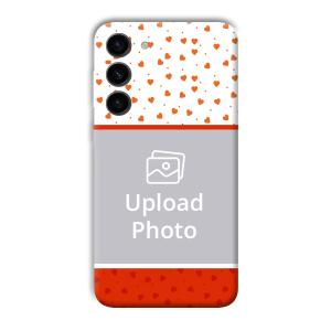 Orange Hearts Customized Printed Back Cover for Samsung S23+