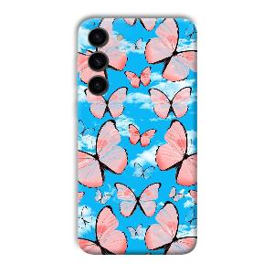 Pink Butterflies Phone Customized Printed Back Cover for Samsung S23+
