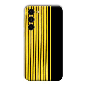 Yellow Black Design Phone Customized Printed Back Cover for Samsung S23+
