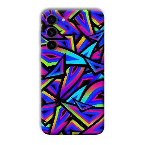 Blue Triangles Phone Customized Printed Back Cover for Samsung S23+