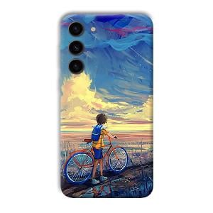 Boy & Sunset Phone Customized Printed Back Cover for Samsung S23+