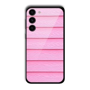 Pink Waves Customized Printed Glass Back Cover for Samsung S23+