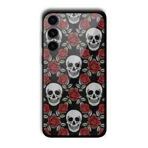 Red Skull Customized Printed Glass Back Cover for Samsung S23+