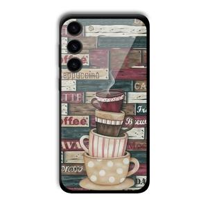 Coffee Design Customized Printed Glass Back Cover for Samsung S23+