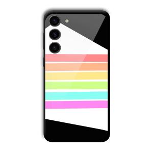 Colorful Stripes Customized Printed Glass Back Cover for Samsung S23+