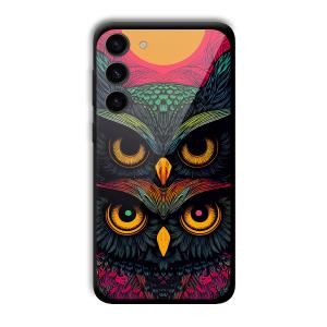 2 Owls Customized Printed Glass Back Cover for Samsung S23+