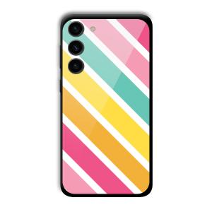 Solid Stripes Customized Printed Glass Back Cover for Samsung S23+